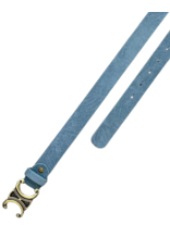 21Jewelz Fashion riem met grote gesp - suède blauw