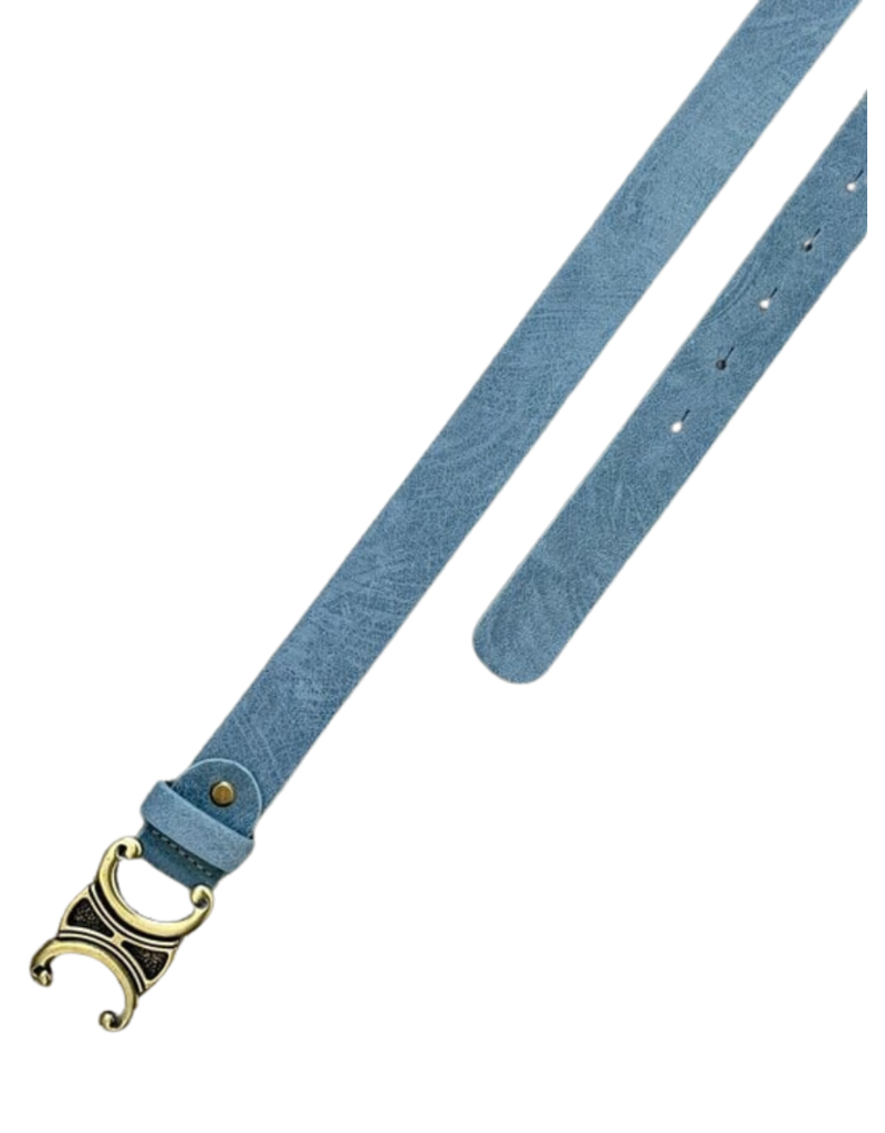 21Jewelz Fashion riem met grote gesp - suède blauw