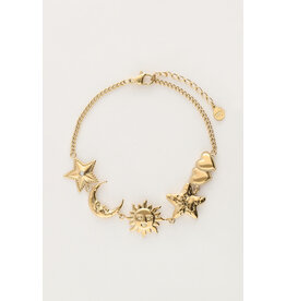 My Jewellery My Jewellery - Starry armband met verschillende bedels - goud