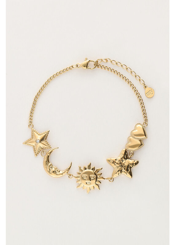 My Jewellery My Jewellery - Starry armband met verschillende bedels - goud