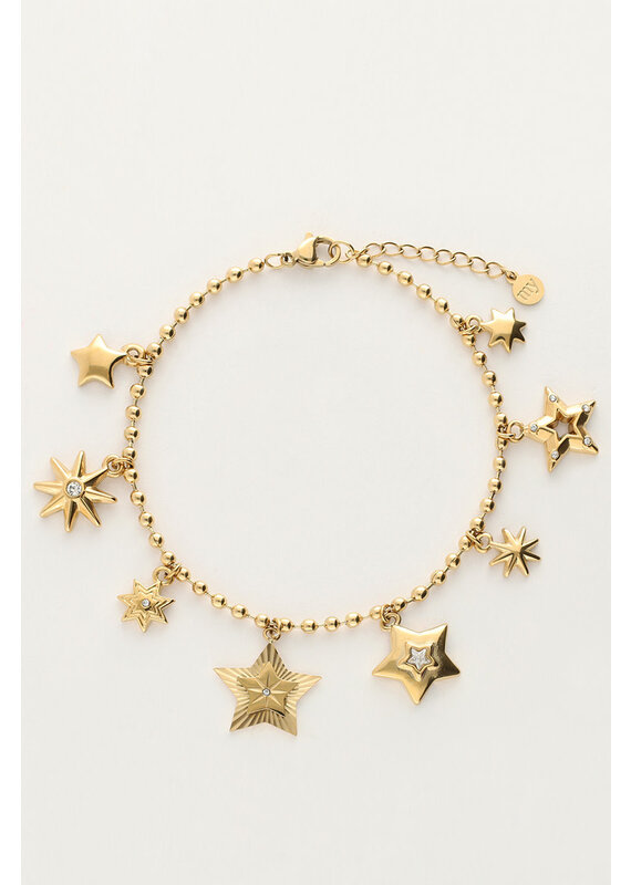 My Jewellery My Jewellery - Starry bedelarmband met sterren - goud