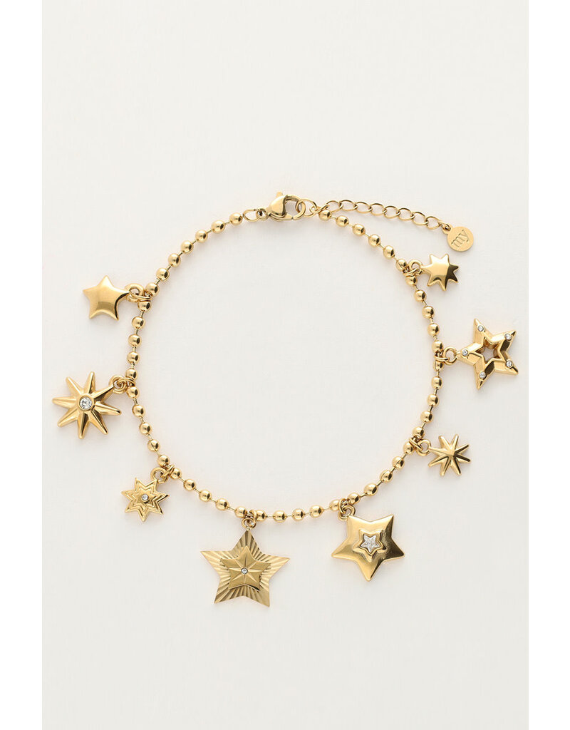 My Jewellery My Jewellery - Starry bedelarmband met sterren - goud