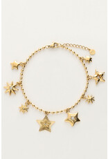 My Jewellery My Jewellery - Starry bedelarmband met sterren - goud