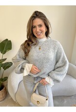 21Jewelz Kanten top met hartjes - ecru