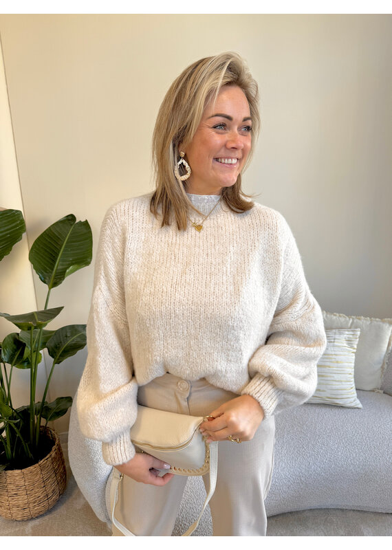 21Jewelz Knitted musthave trui - ecru