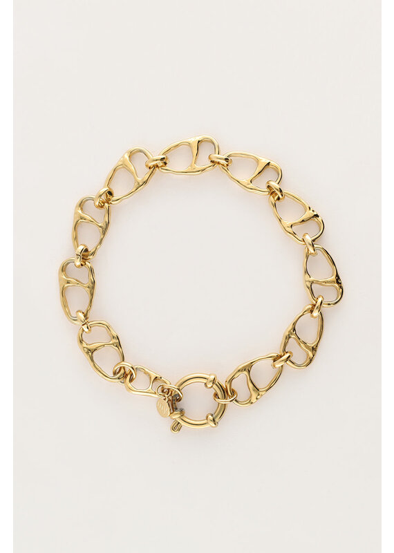 My Jewellery My Jewellery - Iconic schakelarmband met ronde sluiting  - goud