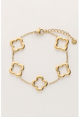My Jewellery My Jewellery | Armband met vijf klavers - goud