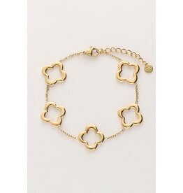 My Jewellery My Jewellery | Armband met vijf klavers - goud
