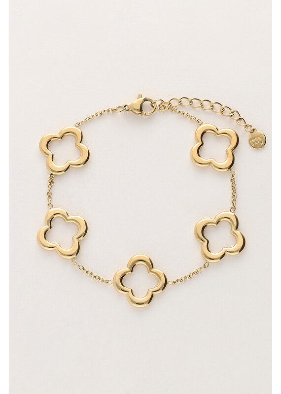 My Jewellery My Jewellery | Armband met vijf klavers - goud
