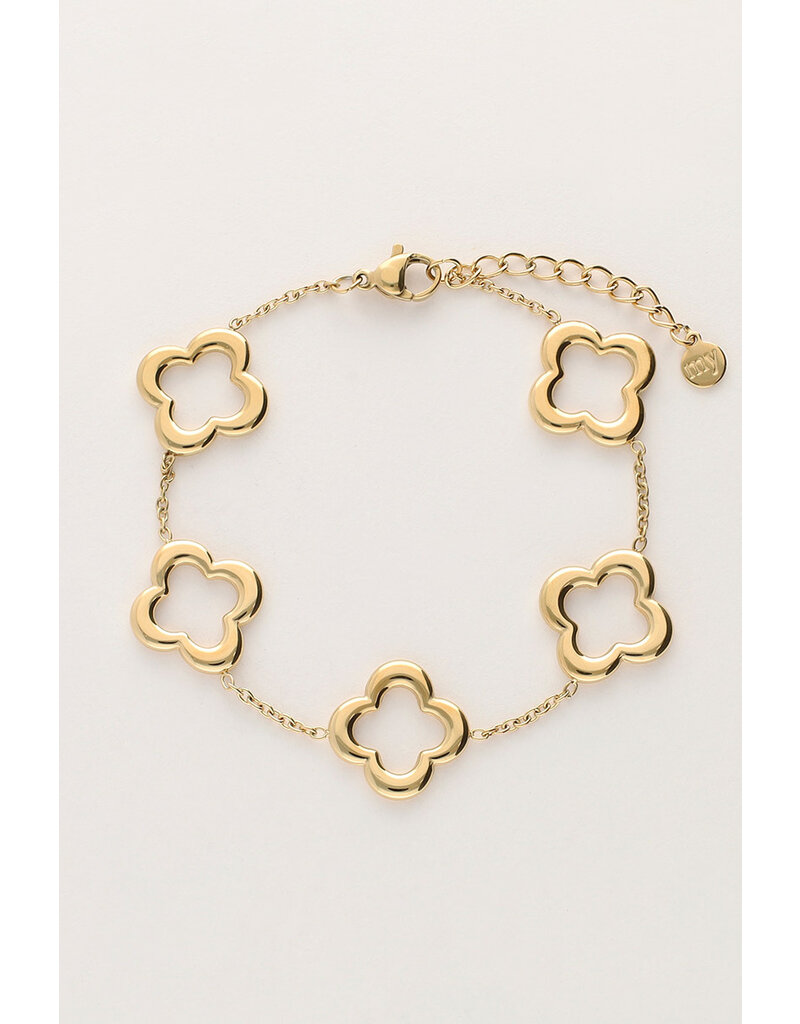 My Jewellery My Jewellery | Armband met vijf klavers - goud