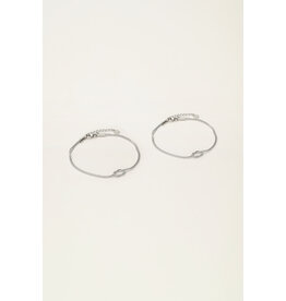 My Jewellery My Jewellery - Forever Connected minimalistische armbanden set - zilver
