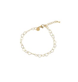 Go Dutch Label D&E - Heart Chain Bracelet  - goud