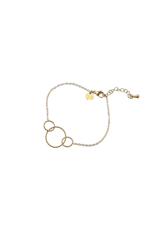 Go Dutch Label D&E - Triple O Bracelet  - goud