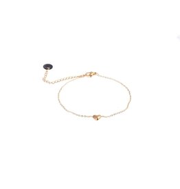 Go Dutch Label D&E - Heart bracelet - goud