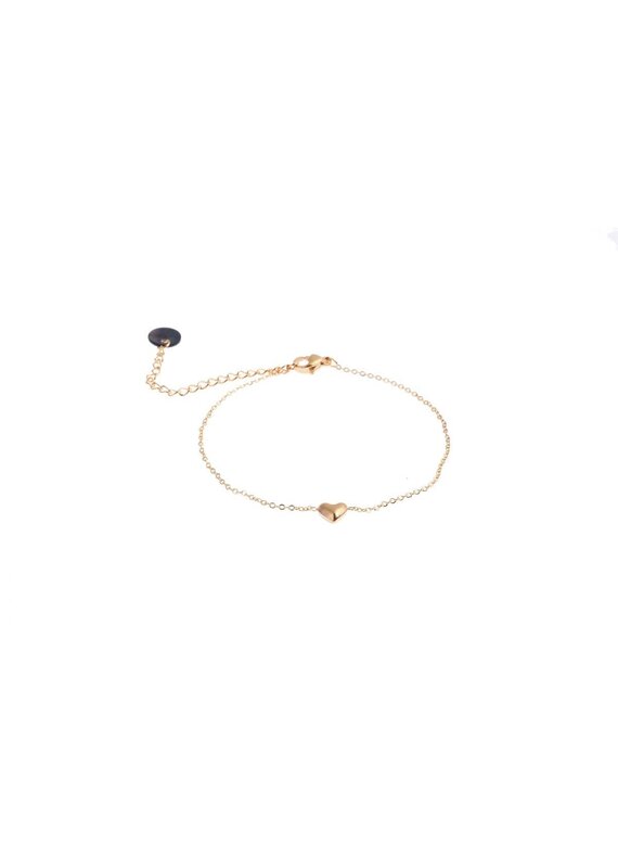 Go Dutch Label D&E - Heart bracelet - goud