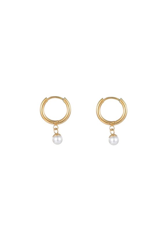 Go Dutch Label D&E - Pearl hoop - goud