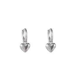 Go Dutch Label D&E - Heart hoop - zilver