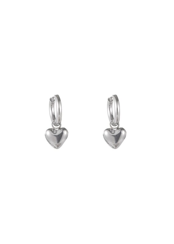 Go Dutch Label D&E - Heart hoop - zilver
