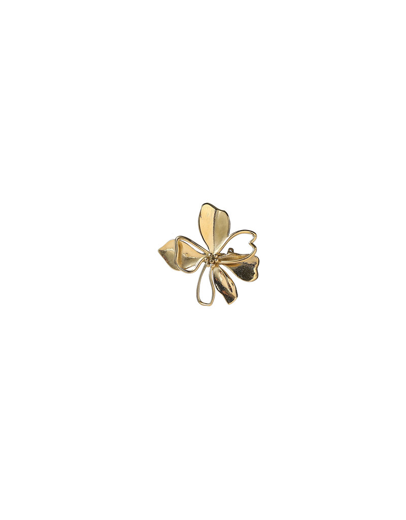 Go Dutch Label D&E - Flower brooche - goud