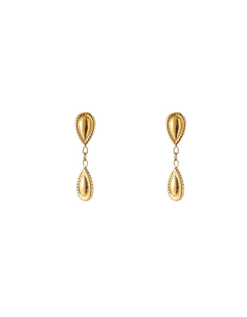 Go Dutch Label D&E - Double drop stud - goud