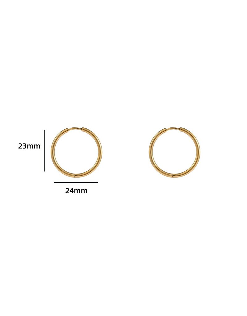 Go Dutch Label D&E - Oorring large - goud