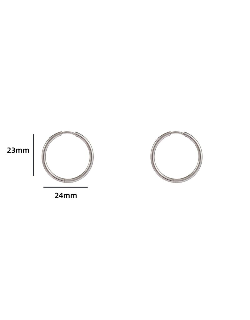 Go Dutch Label D&E - Oorring large - zilver