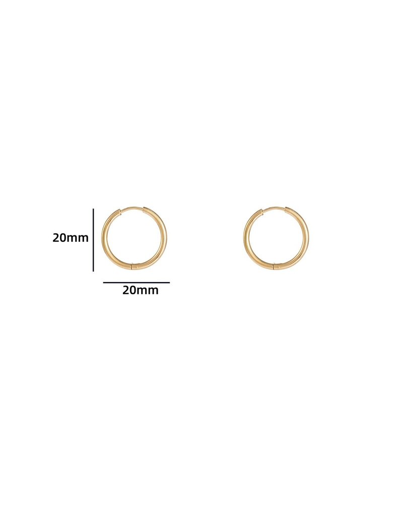 Go Dutch Label D&E - Oorring small - goud