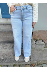 21Jewelz Wide leg jeans met gerafelde zijkant