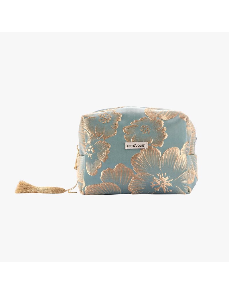 Liet & Joliet Liet & Joliet | Kleine toilettas - blauw/goud