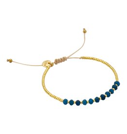 Biba Verstelbaar armbandje met kralen - blauw