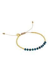 Biba Verstelbaar armbandje met kralen - blauw