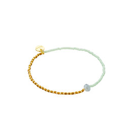 Biba Elastisch armbandje met parel - mintgroen