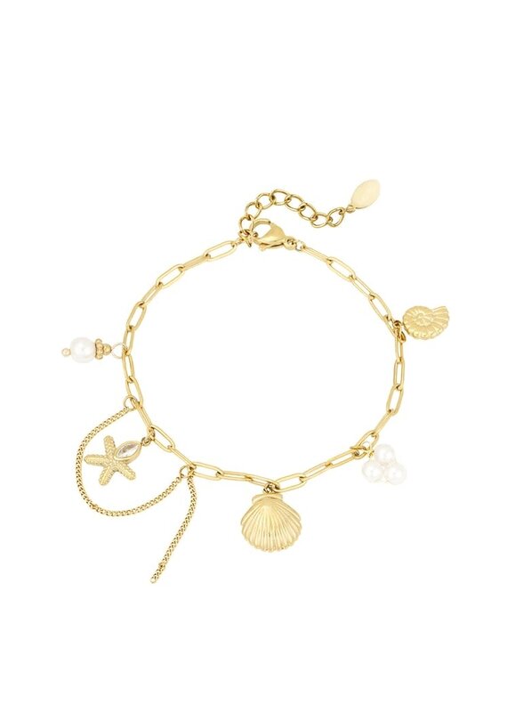 21Jewelz Armbandje met zee bedels - goud