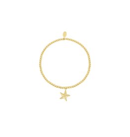21Jewelz Elastisch armbandje met zeester - goud