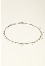 My Jewellery My Jewellery | Ketting met kleine munten en zoetwaterparels - zilver