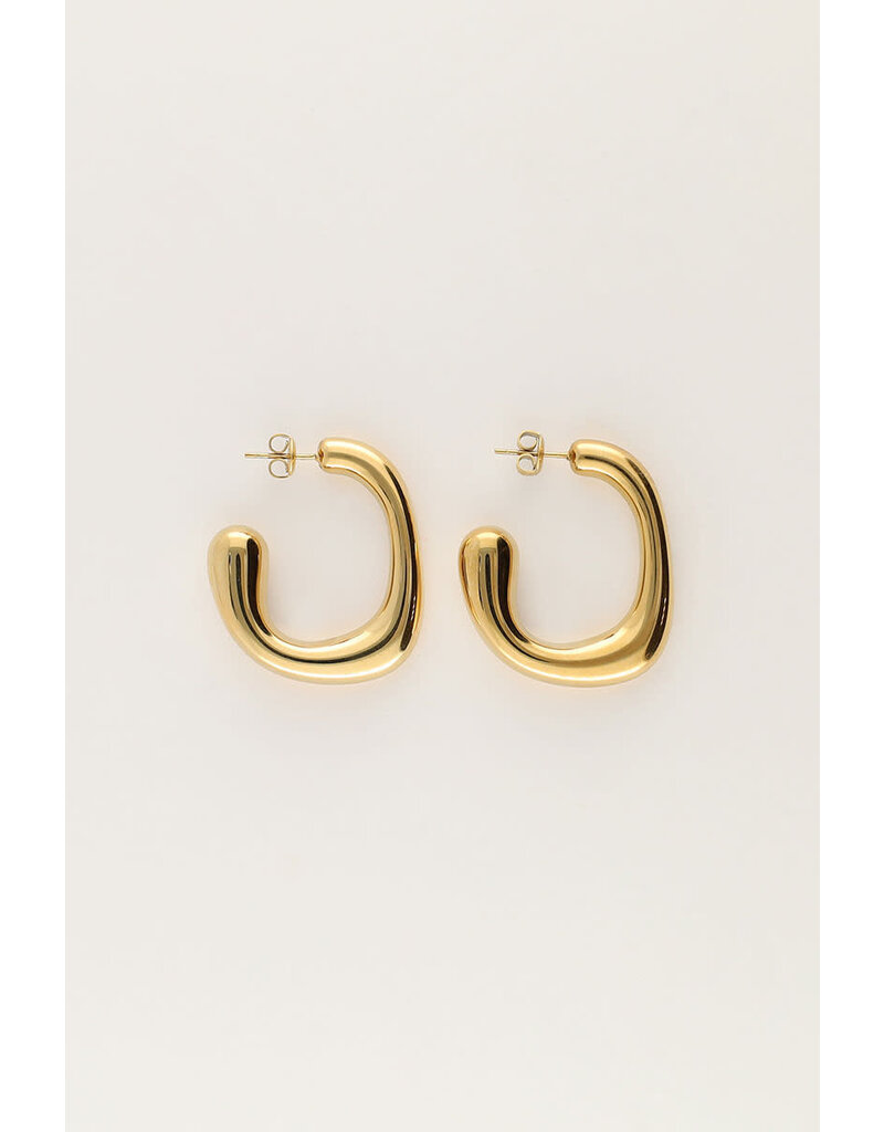 My Jewellery My Jewellery | Bold statement oorringen open ovaal - goud