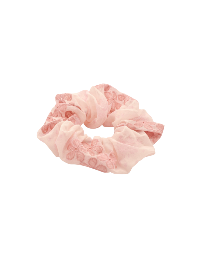 Liet & Joliet Liet & Joliet | Scrunchie - ecru met roze bloemen