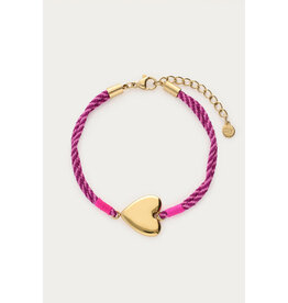 My Jewellery My Jewellery | Sunrocks touw armbandje hart - goud