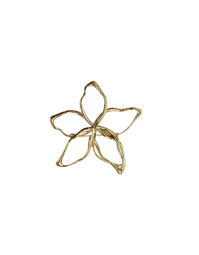 21Jewelz Open bloem broche - goud