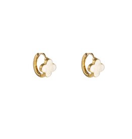 Go Dutch Label D&E | Pearly Clover Hoop - goud