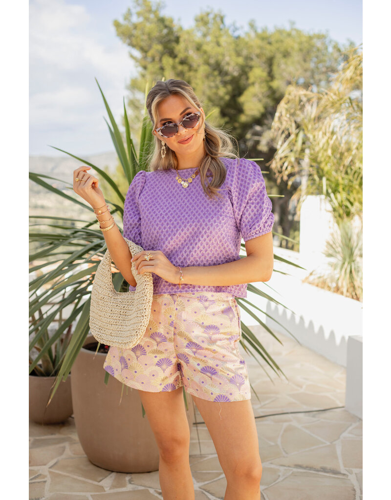 21Jewelz - The Label 21Jewelz | Pofmouw top Bente - Paars