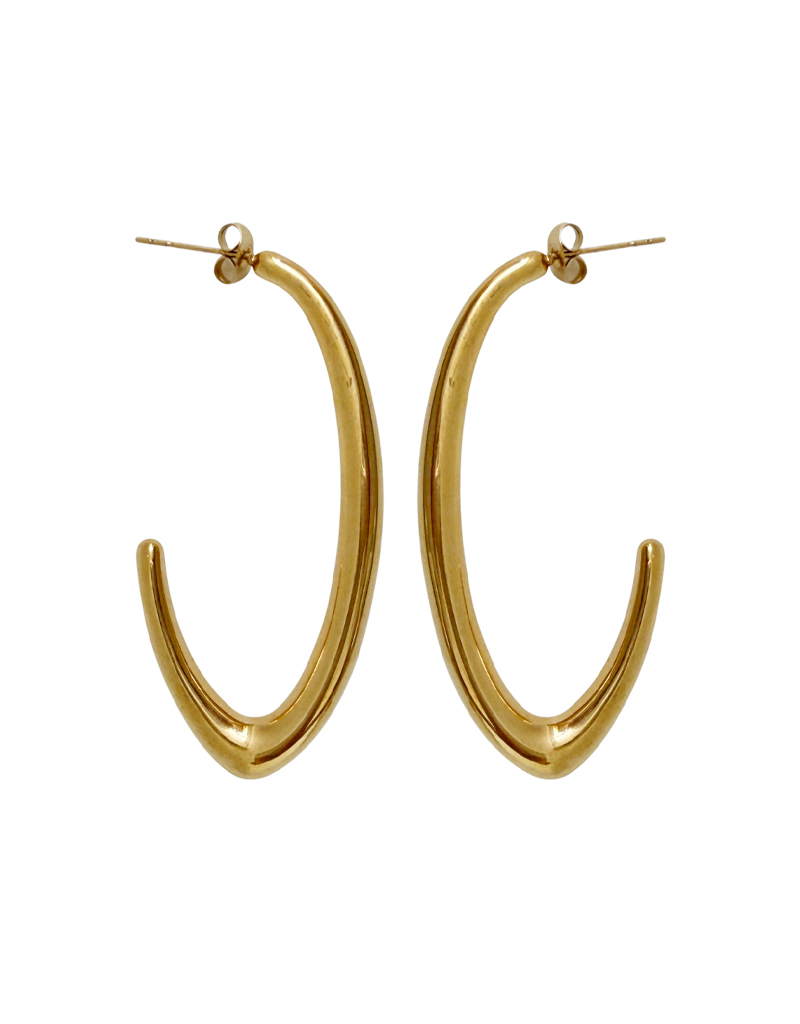 21Jewelz Lange statement oorbellen - goud