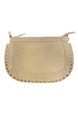 21Jewelz Suede tas met gouden studs - Beige