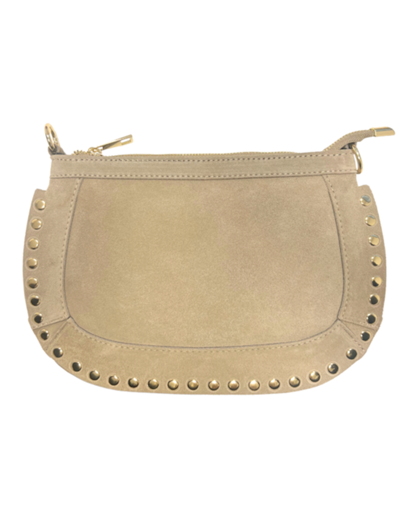 21Jewelz Suede tas met gouden studs - Beige