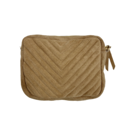 21Jewelz Basic tas met gestikt patroon - suede camel