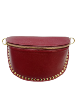 21Jewelz Crossbody tas met gouden studs - bordeaux