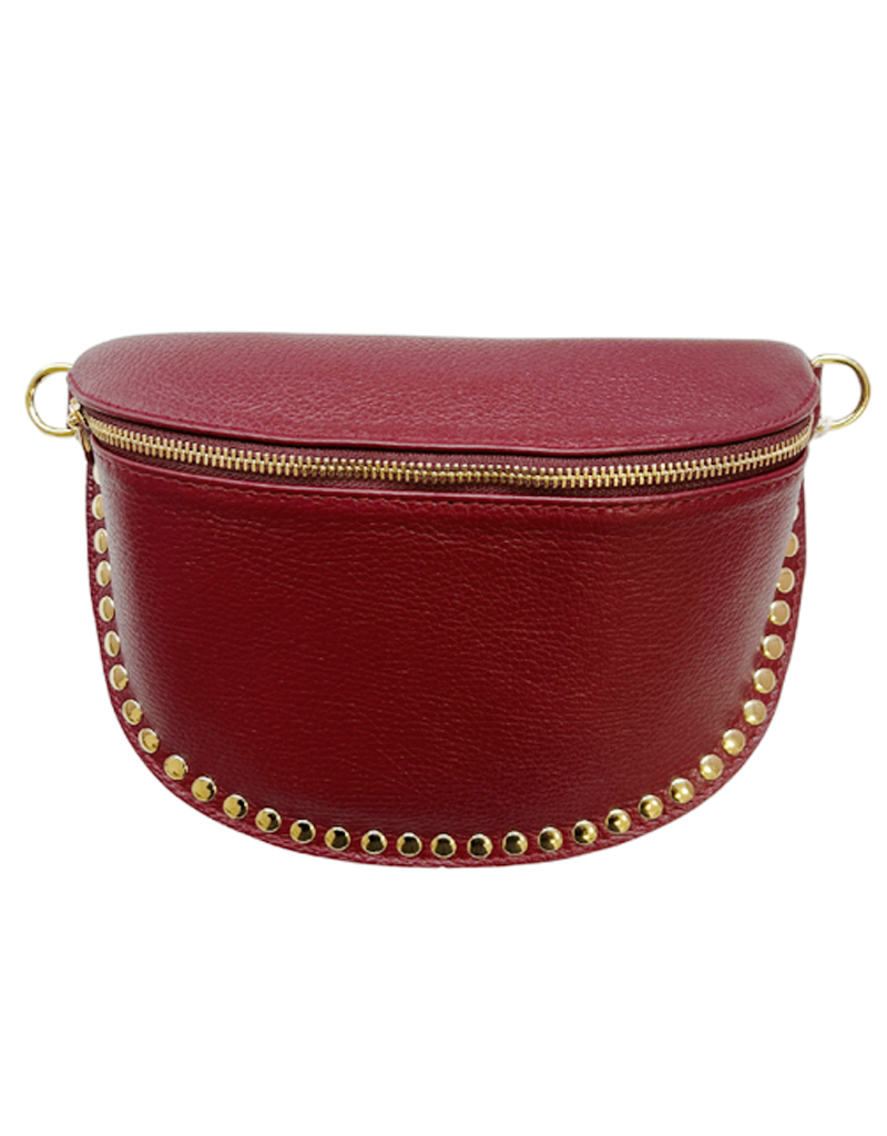 21Jewelz Crossbody tas met gouden studs - bordeaux
