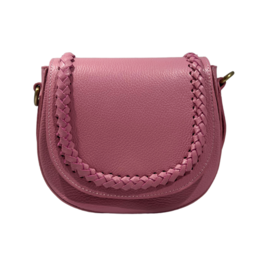 21Jewelz Ronde tas met gevlochten detail - roze