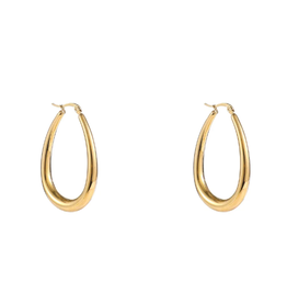 Go Dutch Label D&E - Big oval hoop - goud