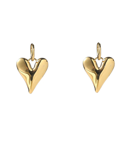Go Dutch Label D&E - Big heart hoop - goud
